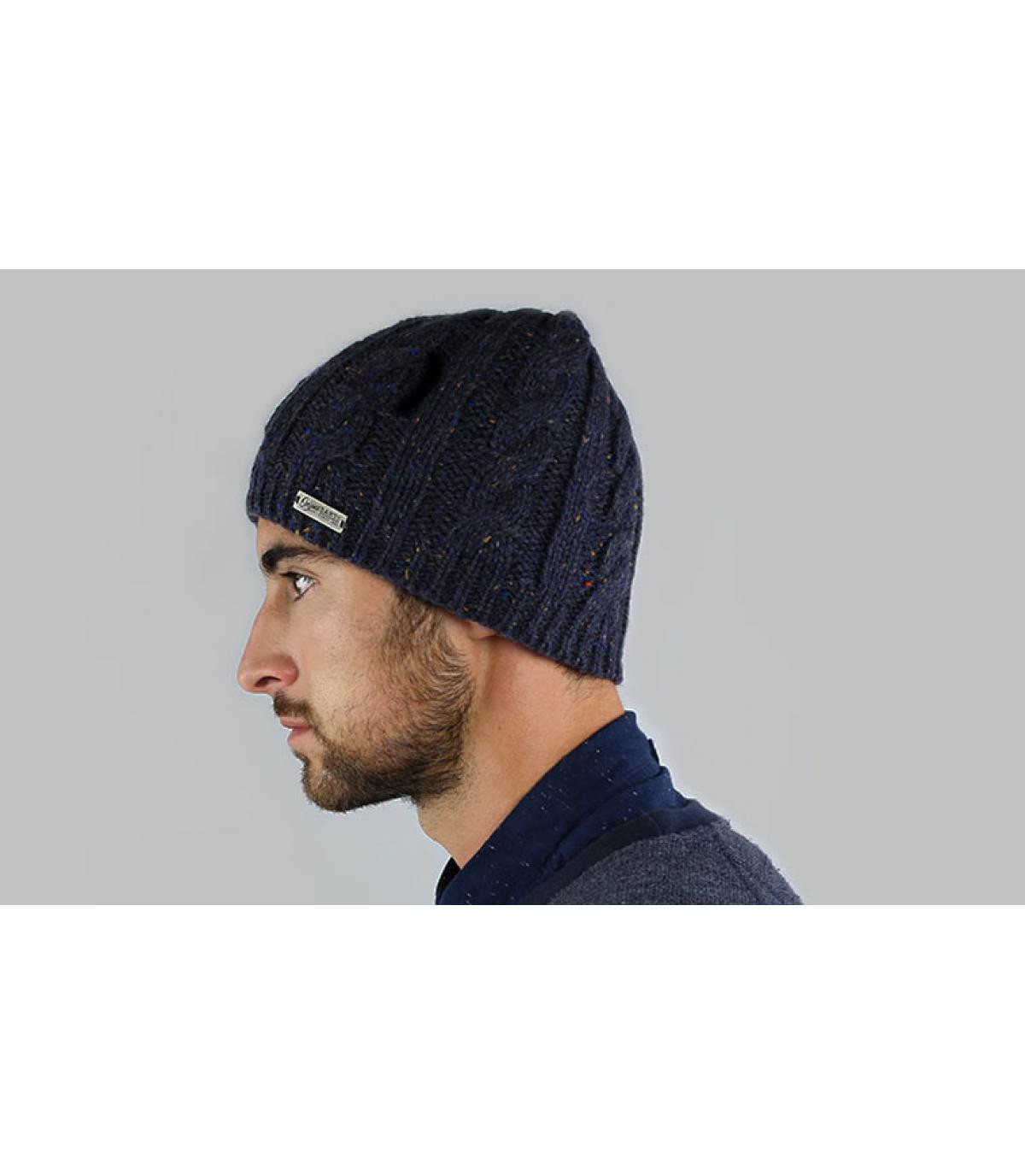 Gorro hombre azul marine Gus beanie navy